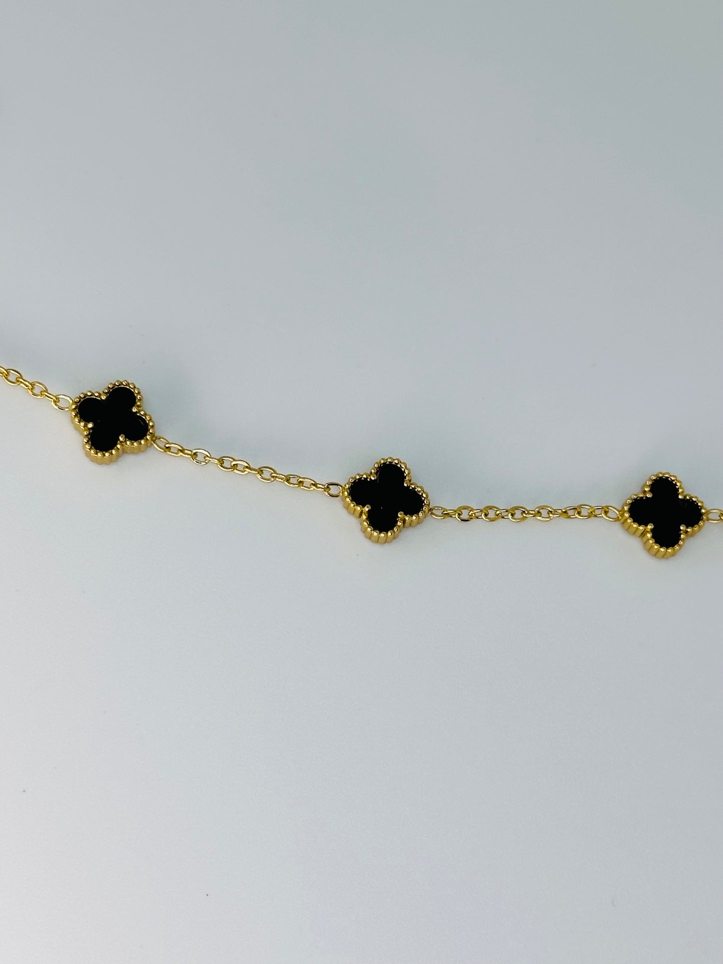 Black Mini Clover Bracelet