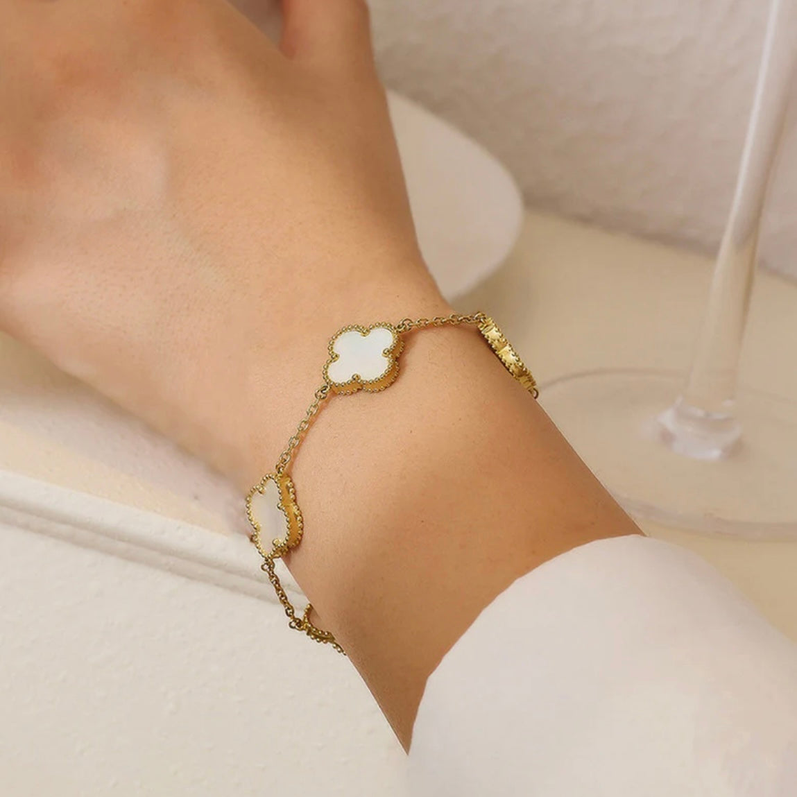 White Clover Bracelet