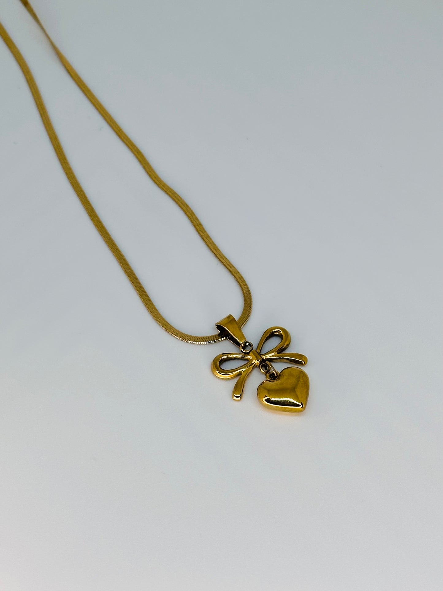 Heart Bow Necklace