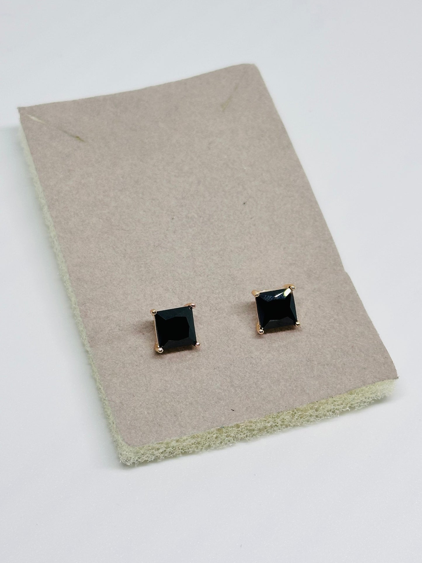 Square Black Studs