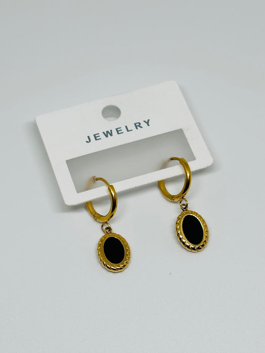Black Emerald Earrings