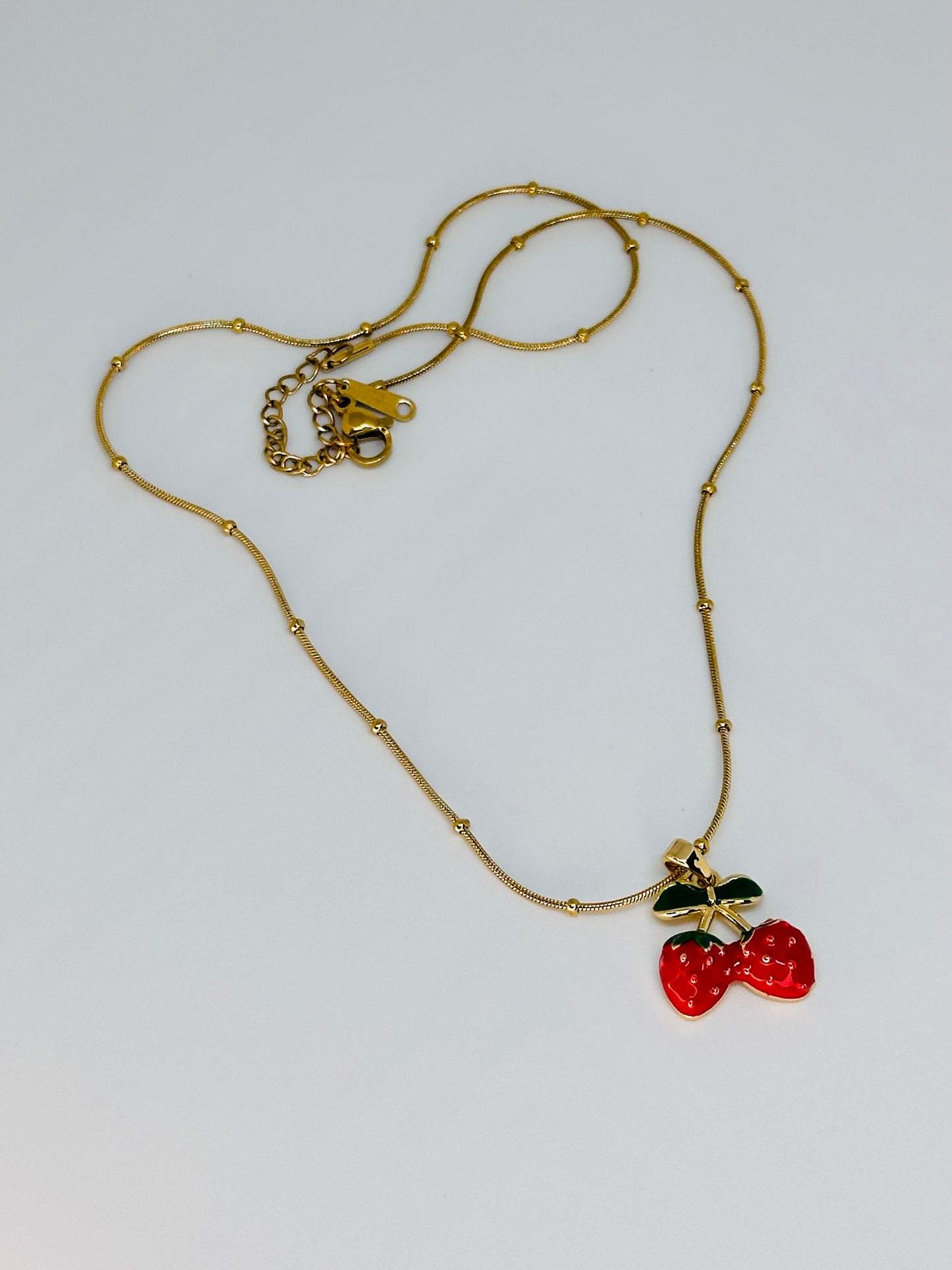 Beaded Strawberry Necklace