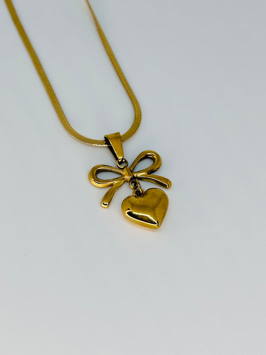 Heart Bow Necklace