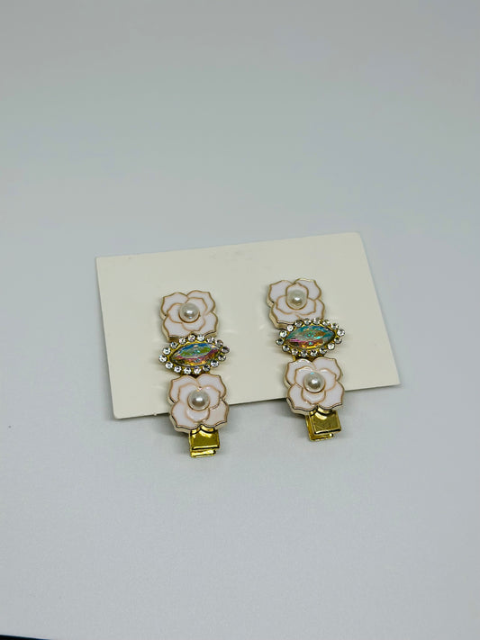 White Rose Hairpins