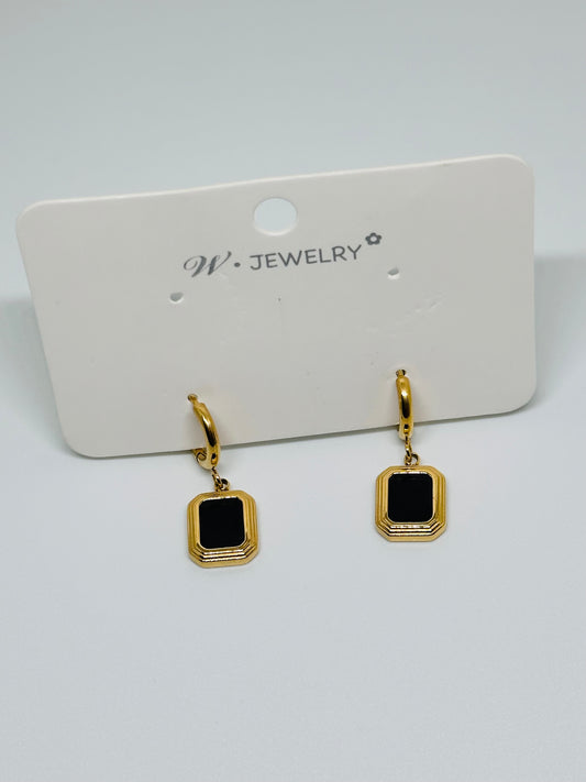 Roche Black Earrings