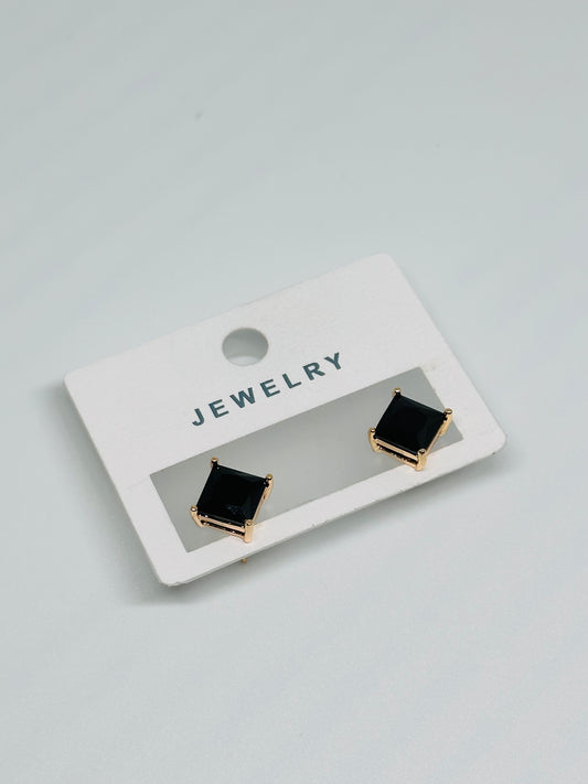 Square Black Studs