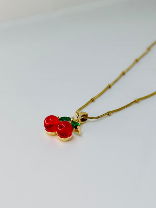 Crystal Cherry Necklace