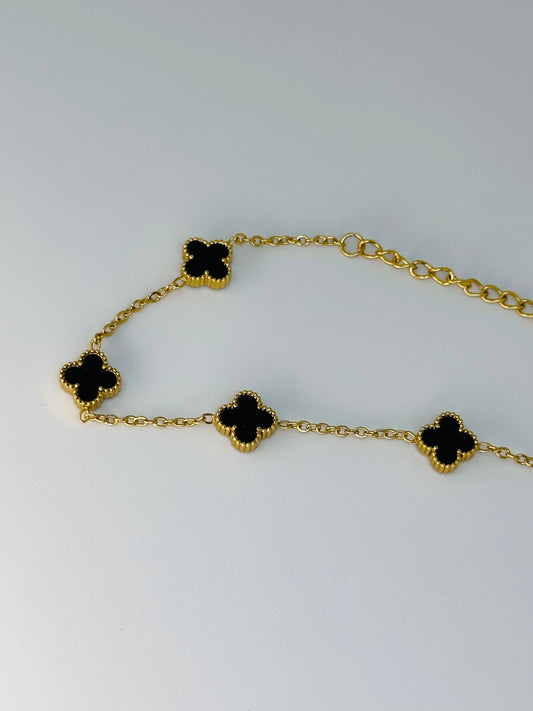 Black Mini Clover Bracelet