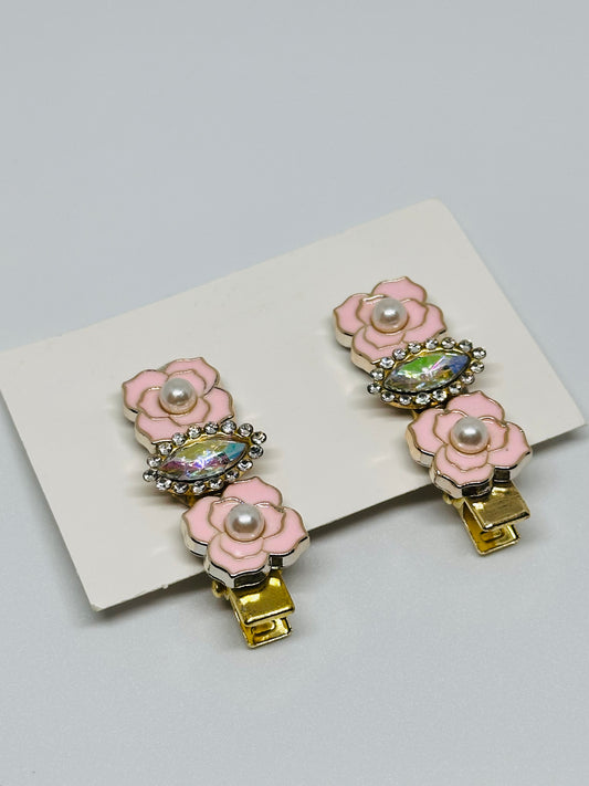 Pink Rose Hairpins